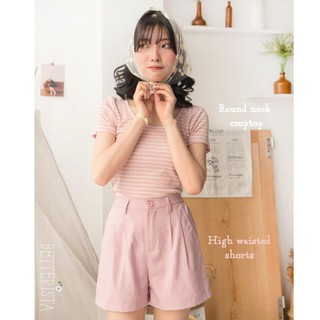 Round Neck Croptop Blossom