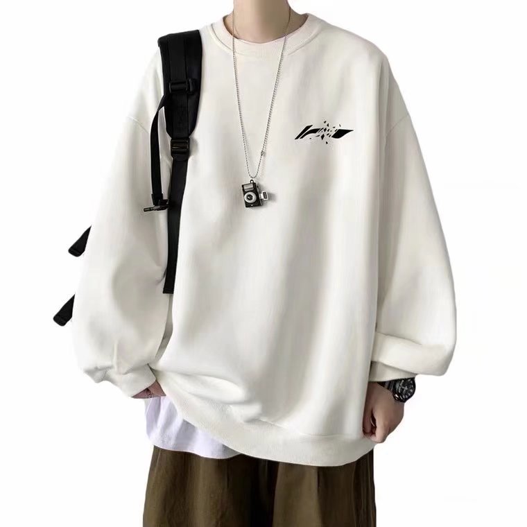 Áo sweater cổ tròn tay dài dáng rộng in họa tiết size M-5XL phong cách Hàn Quốc thời trang mùa đông cho nam