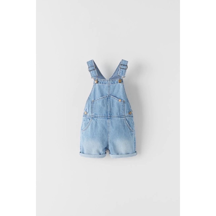 Quần yếm jean Zara lót kẻ 3 mẫu