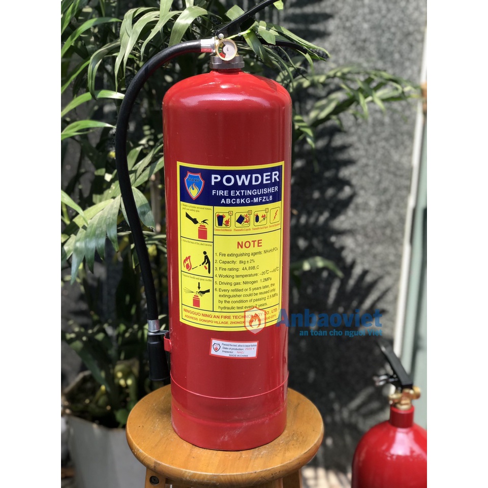 Bình chữa cháy bột 8kg – MFZ8 nhập khẩu chính hãng