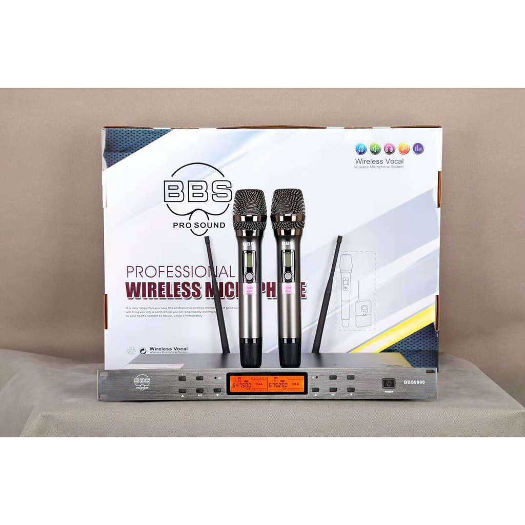 Micro Karaoke Cao Cấp BBS 9000 hát karaoke chuyên nghiệp hát hay tiếng sáng dày trầm mic hút không hú bảo hành 12 tháng