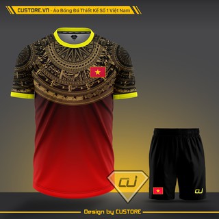 Áo thun phông tshirt cổ tròn TRỐNG ĐỒNG trẻ em Đỏ Đen nam nữ unisex co giãn vải thun lạnh thấm hút mồ hôi CUSTORE
