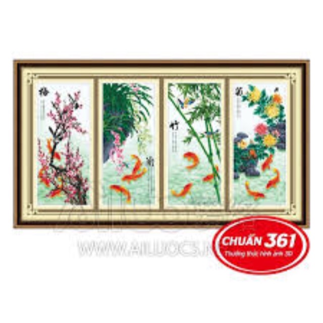 Tranh thêu chữ thập Mai Lan Trúc Cúc al53321 kt 128x76cm