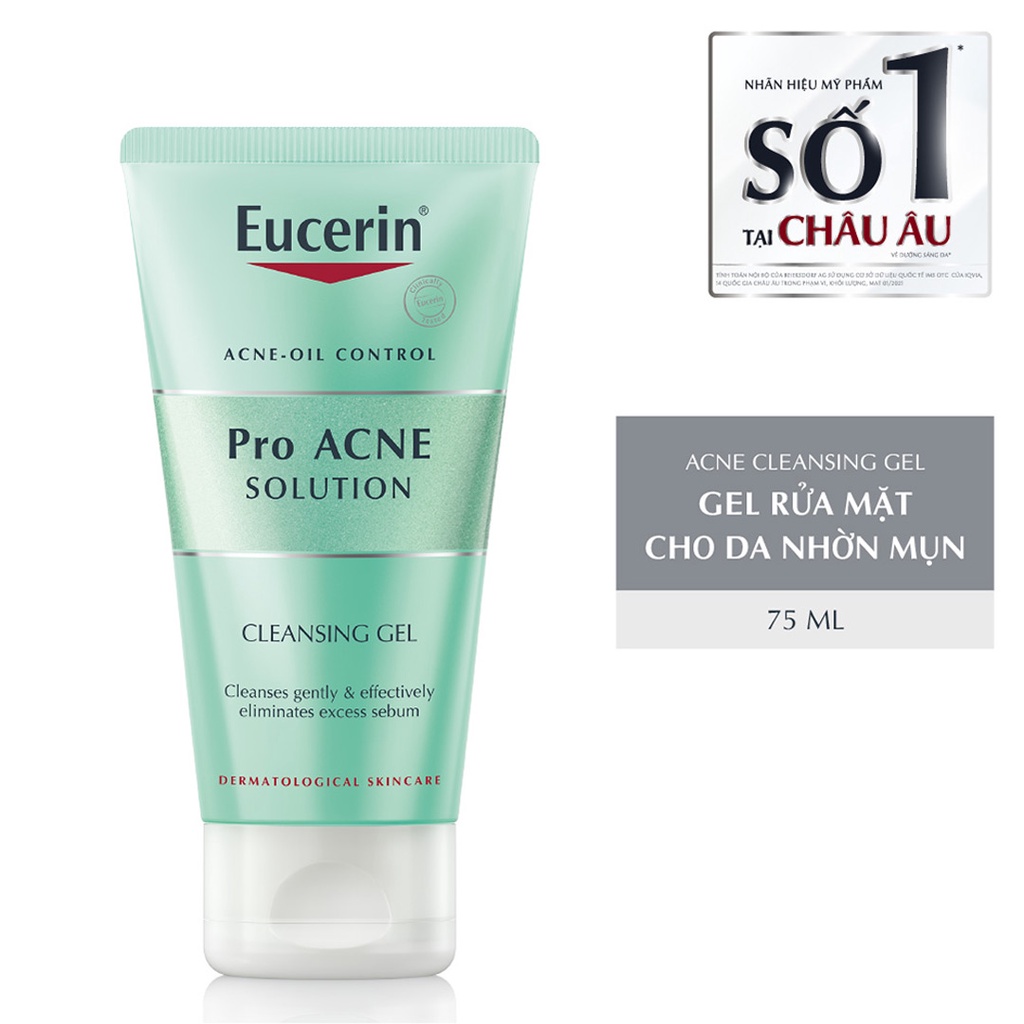 Eucerin Gel Rửa Mặt Cho Da Mụn Pro ACNE Cleansing 75ml