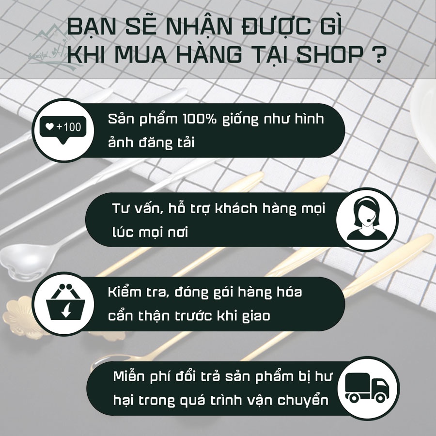 Thìa Cà Phê 𝑻𝒓𝒂́𝒊 𝑻𝒊𝒎  Chuyên Dụng Cho Ăn Kem, Uống Cà Phê Và Trà Loại Dài 18cm - Chất Liệu Inox T02