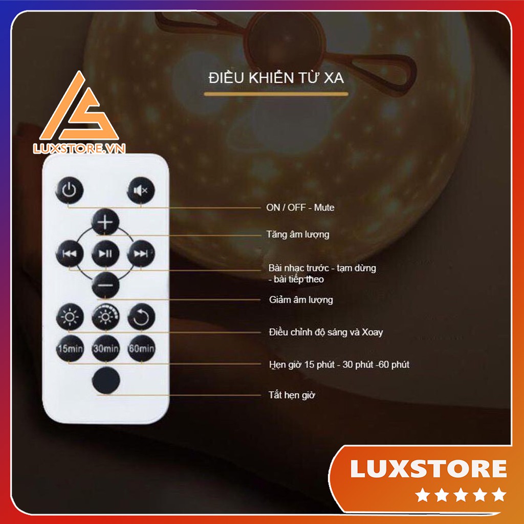 ĐÈN NGỦ CHIẾU SAO PHÁT NHẠC BLUETOOTH CHIẾU TRẦN XOAY TỰ ĐỘNG SIÊU ĐẸP CHO MẸ VÀ BÉ | BigBuy360 - bigbuy360.vn