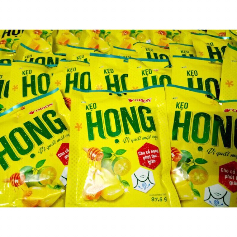 kẹo họng Orion vị quất mật ong 87,5g chính hãng