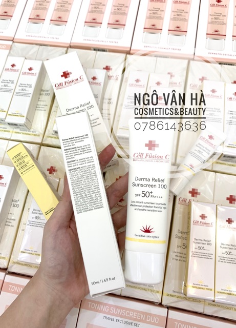 KEM CHỐNG NẮNG CELL FUSION C DERMA RELIEF CREAM SPF 50+, PA++++