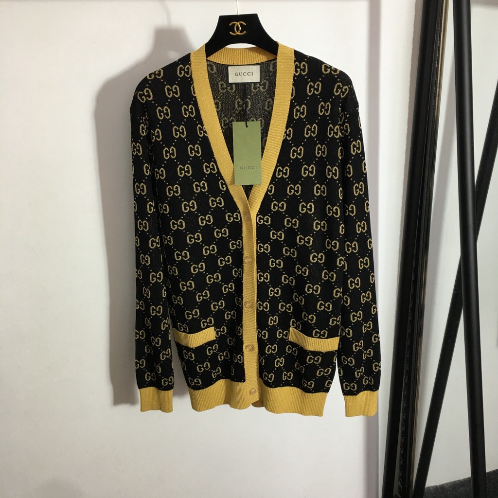 Áo khoác cardigan nữ họa tiết Oblique thời trang cao cấp Gucci GC phong cách thời thượng