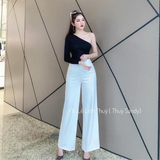 Quần vải ống rộng nữ ⚡️TÔN DÁNG ⚡️ Quần ống suông công sở chất vải tuyết mưa, thiết kế cạp cao tạo hiệu ứng chân dài
