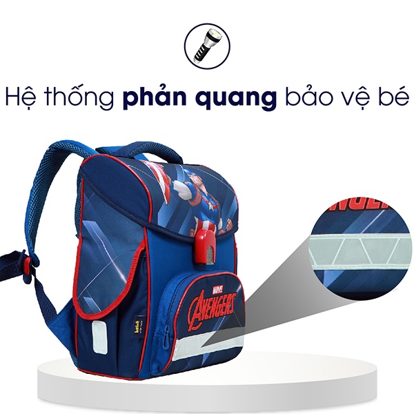 Balo chống gù Tiger Family Jolly Brave Heart, balo học sinh tiểu học cho bé trai từ 22 - 38kg