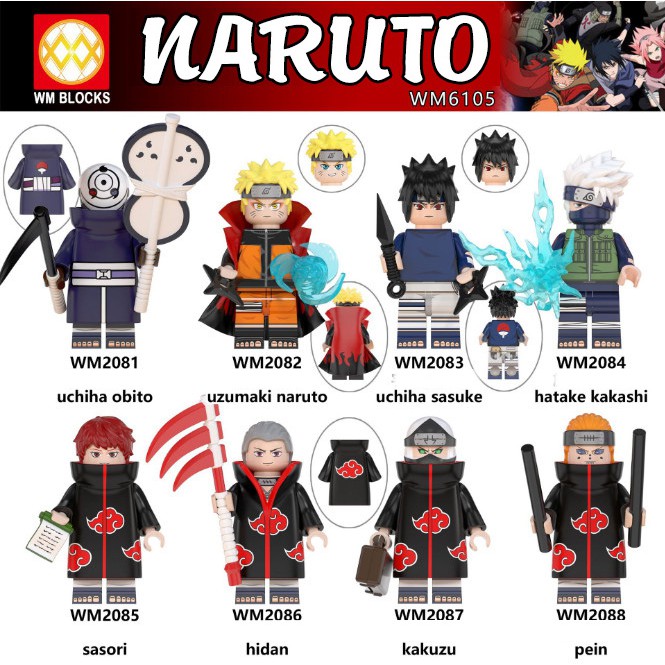 Đồ chơi lắp ráp Minifigures nhân vật Naruto Shippuden bộ WM6105