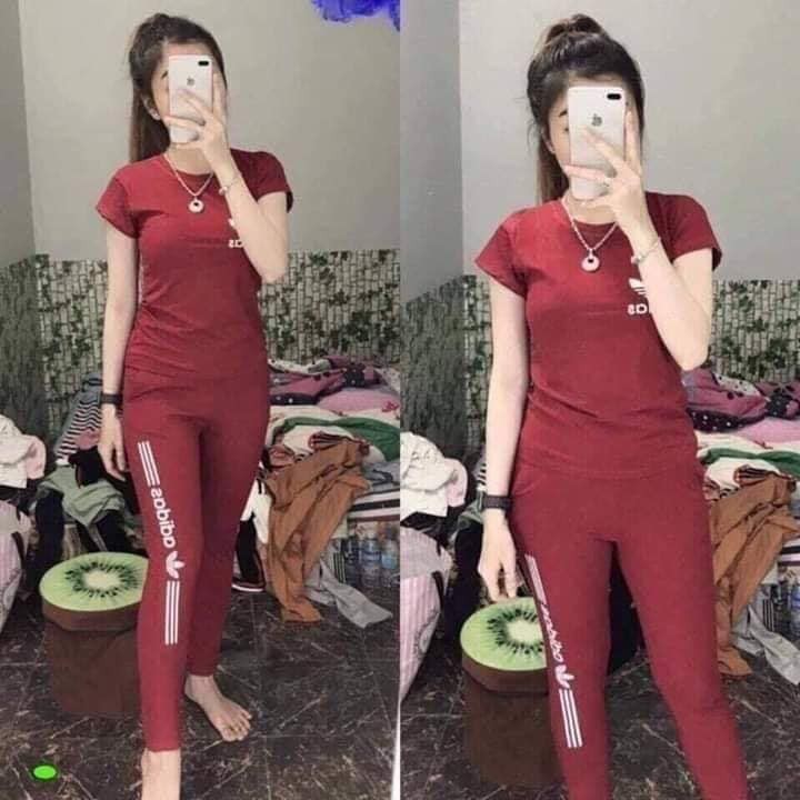 Set Cotton  Dáng Thể Thao - Phối Sọc - Logo Thêu - SP Y Hình | BigBuy360 - bigbuy360.vn