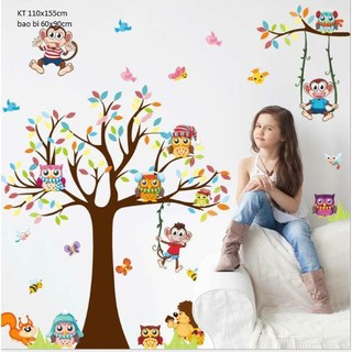 Decal dán tường vườn thú 05