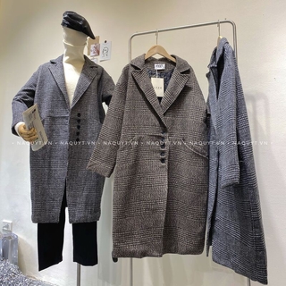 Áo khoác dạ kẻ lyzk - ak0313