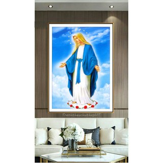 Tranh đính đá Đức mẹ 53x76cm VS098
