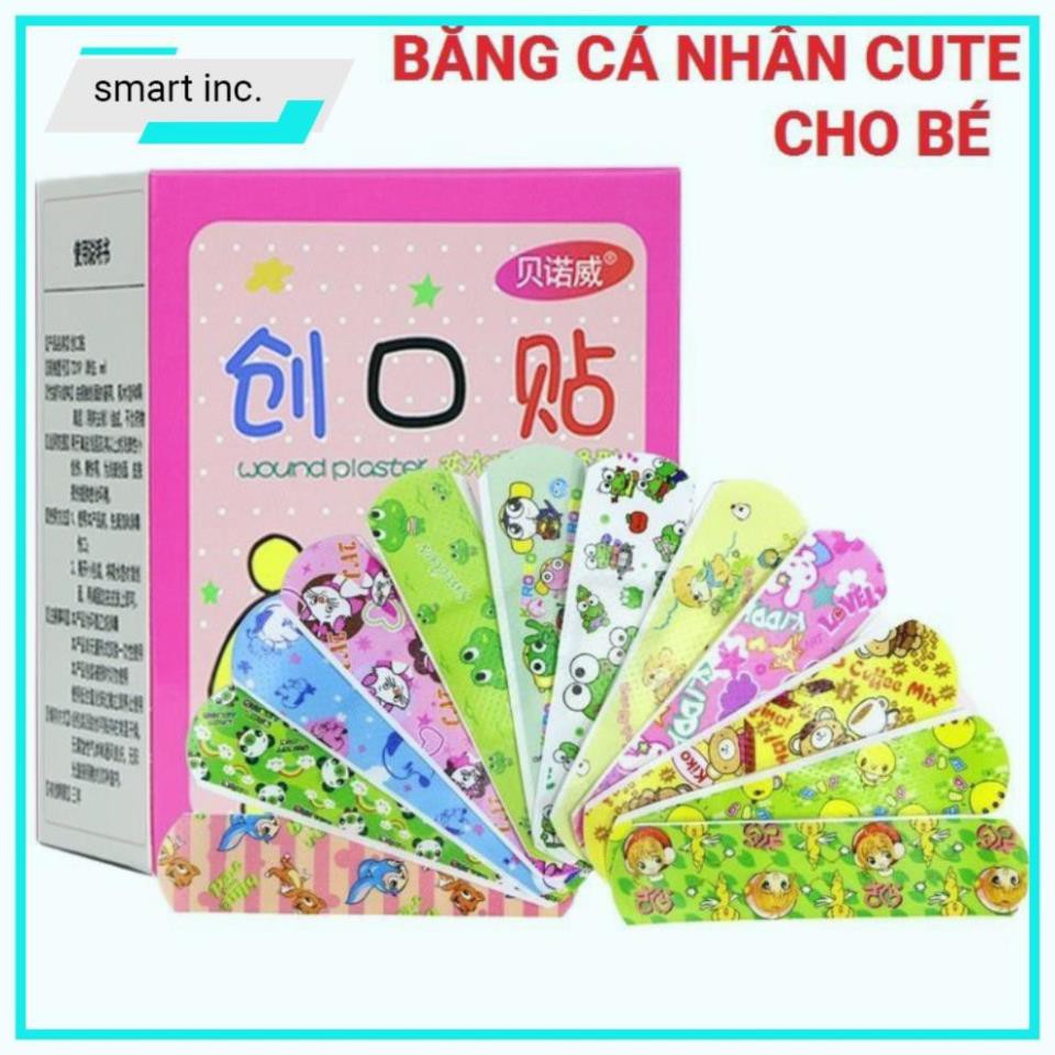 Băng Keo Cá Nhân Hình Thú Dễ Thương Hộp Plaster Băng Cá Nhân Cute Băng Gâu Dán Vết Thương Hở Cho Bé Gia Đình