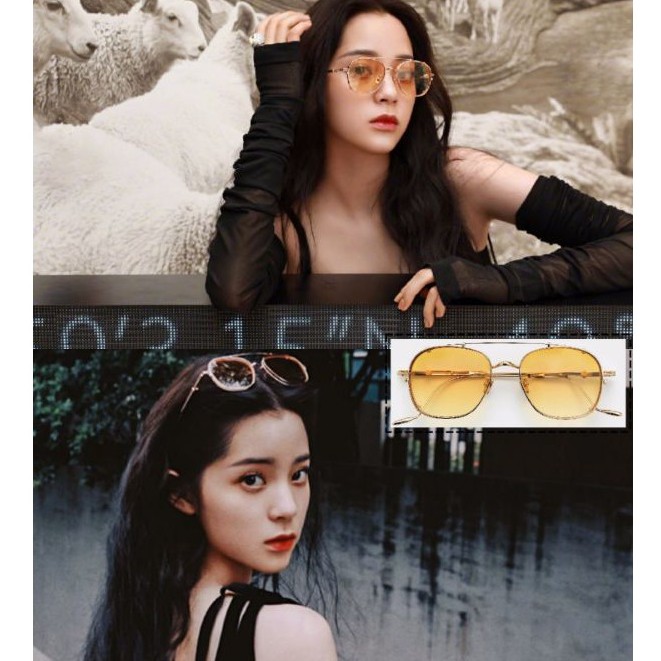 Kính mát gọng tròn kim loại thời trang 2020