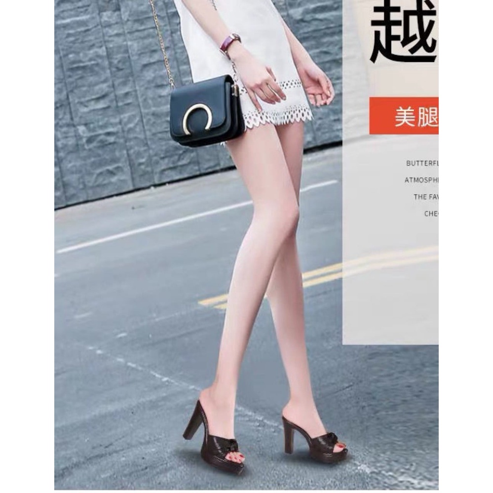 Dép cao gót nơ xoắn sang xịn