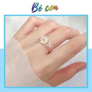 Nhẫn Hoa Cúc💖𝑭𝑹𝑬𝑬𝑺𝑯𝑰𝑷💖Nhẫn Bạc Cúc Họa Mi