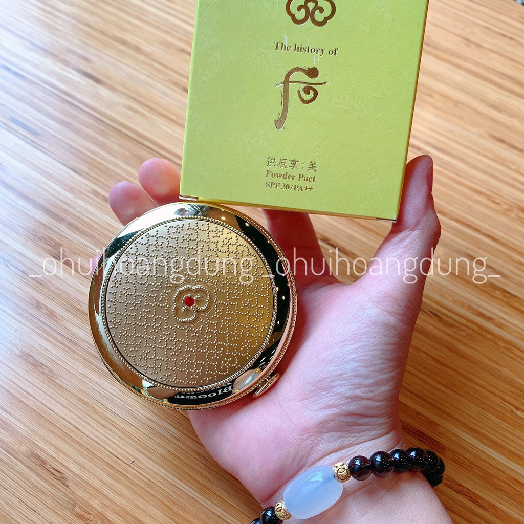 [HÀNG CÔNG TY CHECK TEM CHÍNH HÃNG] Phấn phủ Whoo vàng – Whoo Gongjinhyang Mi Powder Pact SPF30/PA++