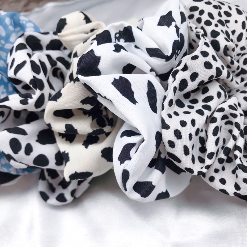 SALE XẢ KHO- Dây cột tóc scrunchie hoa nhí,hoạ tiết beo,hoa cúc,nhiều kiểu thời trang cho nữ