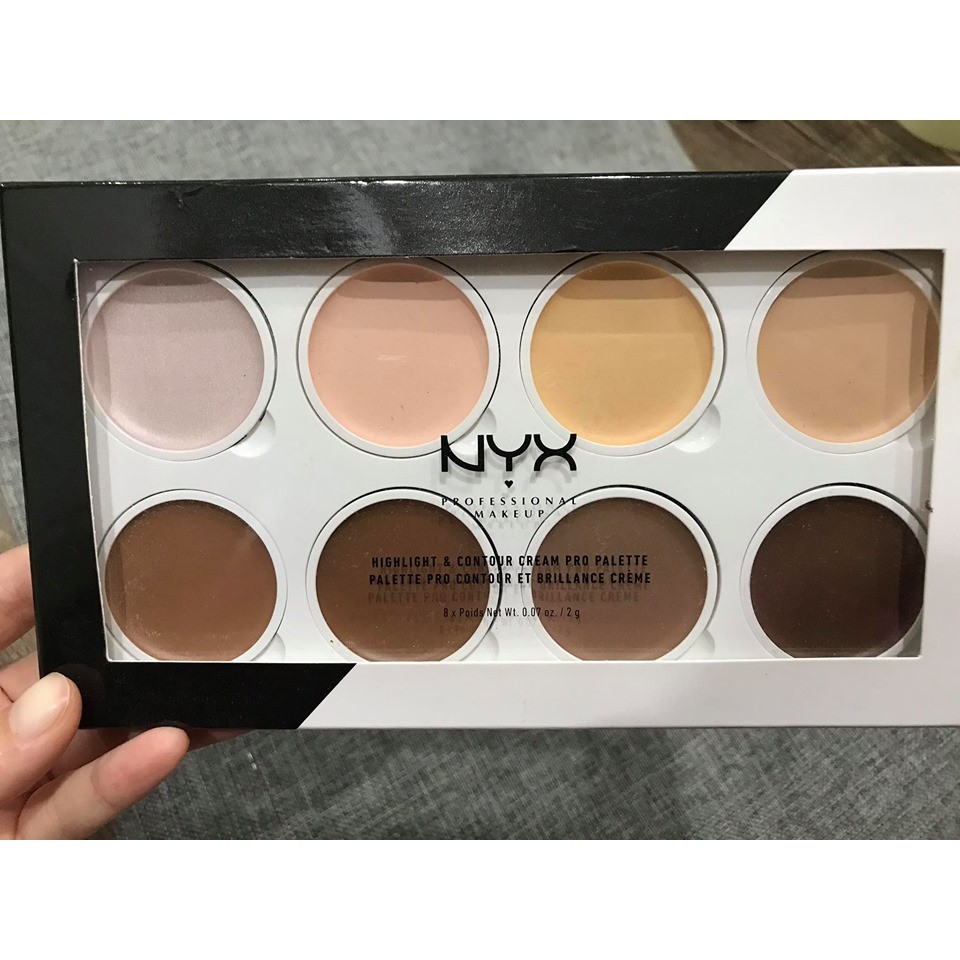 Bảng Tạo Khối Và Highlight NYX Highlight & Contour Cream Pro Palette