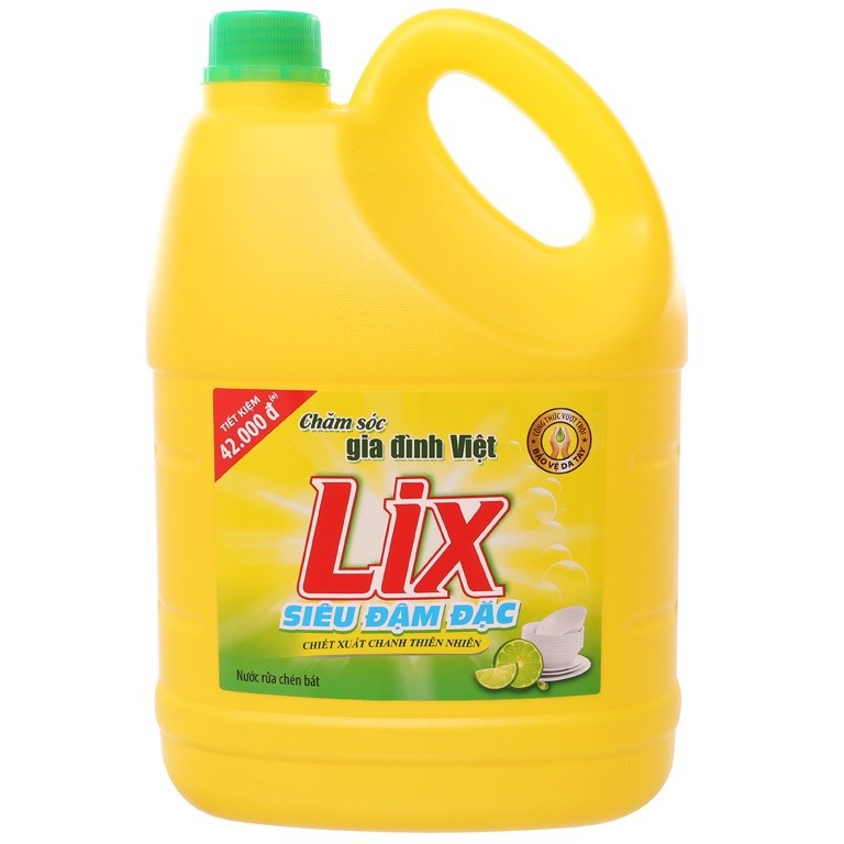 Nước rửa chén LIX siêu đậm đặc hương chanh 3.6kg NC360