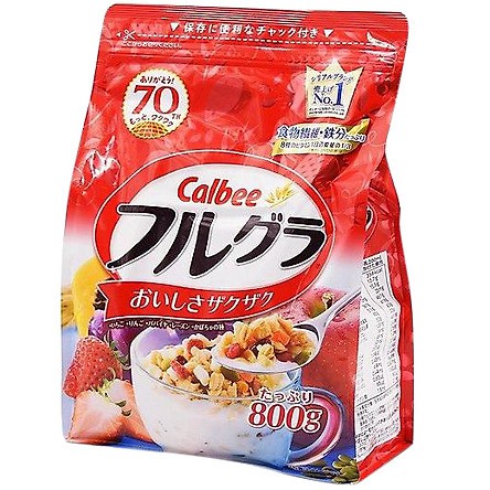 NGŨ CỐC CALBEE MÀU ĐỎ 800G