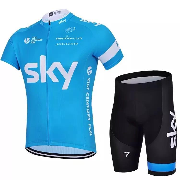 Bộ quần áo đi xe đạp địa hình Sky Team tay ngắn
