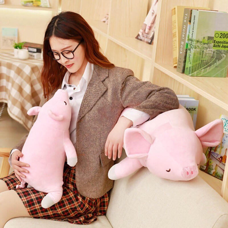 GẤU BÔNG HEO HỒNG LÔNG MỊN