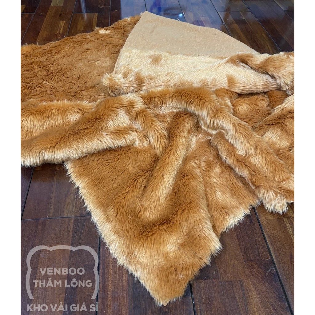 🌟 THẢM LÔNG TRẢI BÀN TRANG ĐIỂM & TRẢI SÀN | NÂU DA BÒ ÁNH VÀNG 2021 | BigBuy360 - bigbuy360.vn