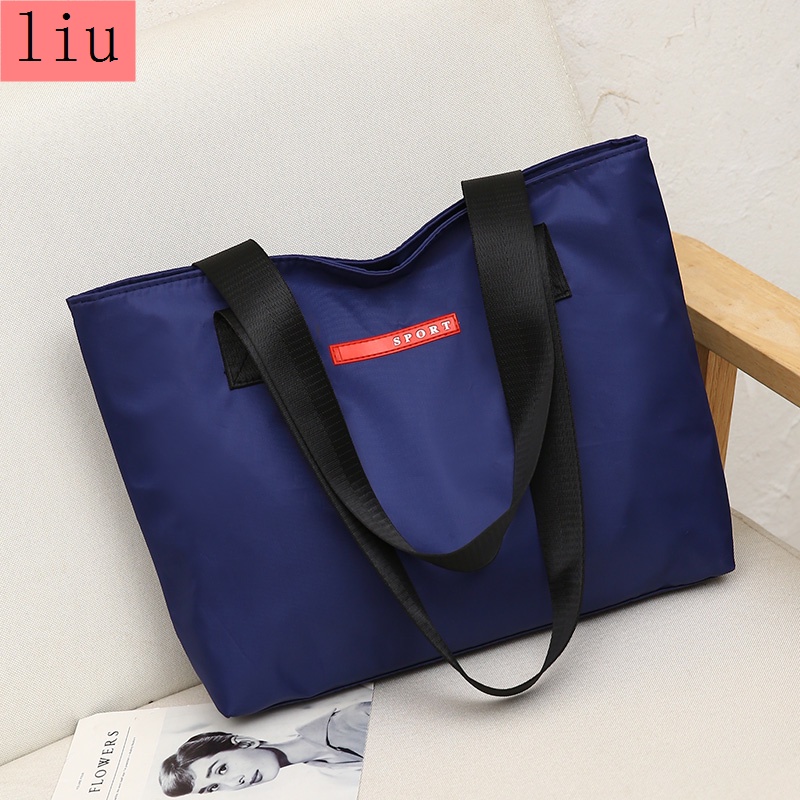 Túi Đeo Vai Bằng Vải Oxford Chống Thấm Nước Sức Chứa Lớn Phong Cách Hàn Quốc Dễ Thương Cho Nữ