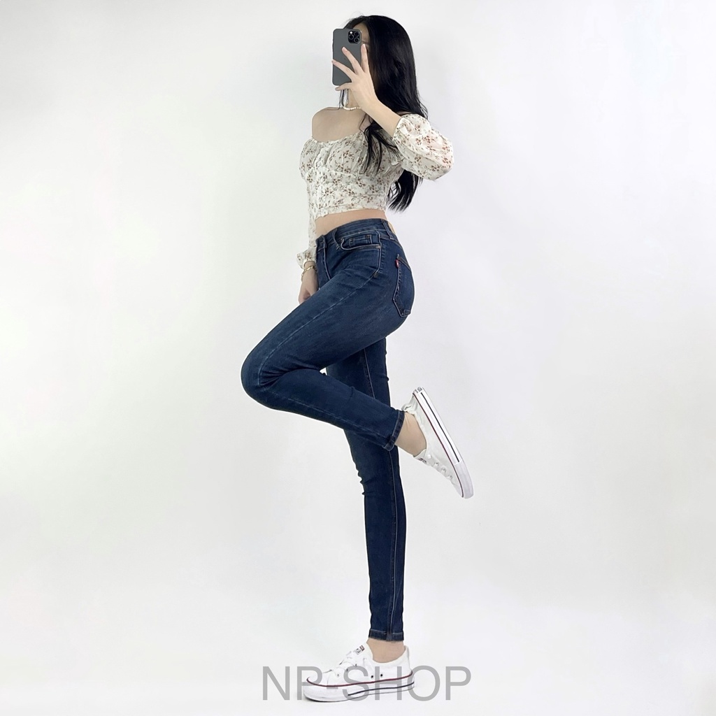 Quần jean nữ cao cấp NPSHOP lưng cao siêu co giãn, quần bò nữ ống bó skinny jeans bigsize