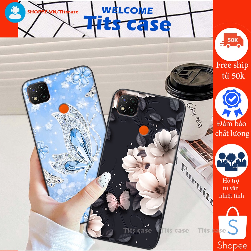 Ốp lưng  Xiaomi REDMI 9C in hình thiên nga,hoa may mắn, đặc sắc ĐỘC - LẠ - BỀN