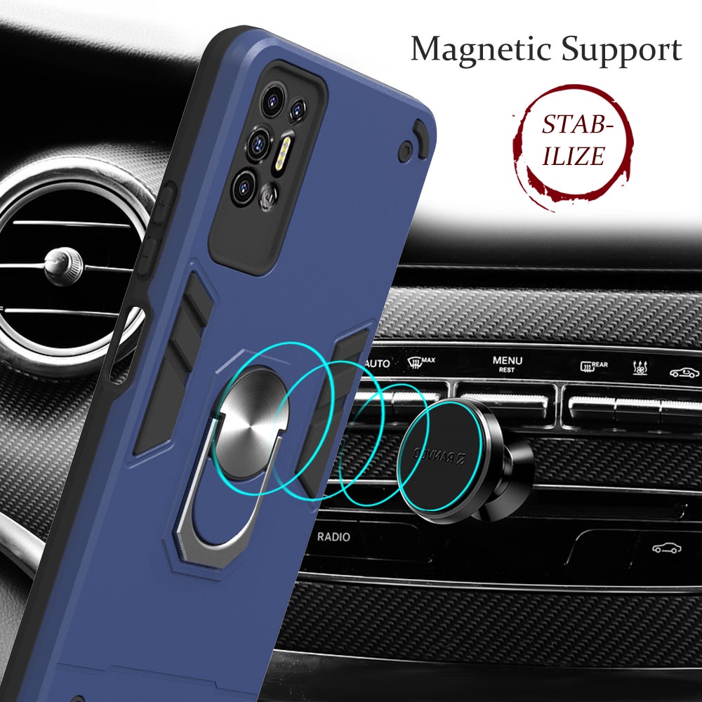 Ốp Lưng Bảo Vệ Điện Thoại Tecno Pova 3 2 Pop 5 4 Air Lte Có Vòng Nhẫn