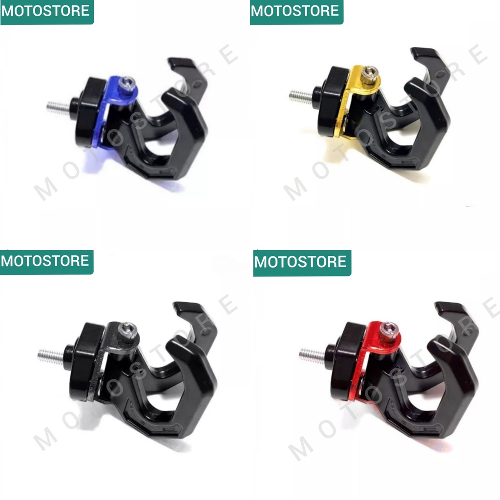 Móc treo đồ xe máy 2 trong 1 tiện lợi dễ lắp đặt