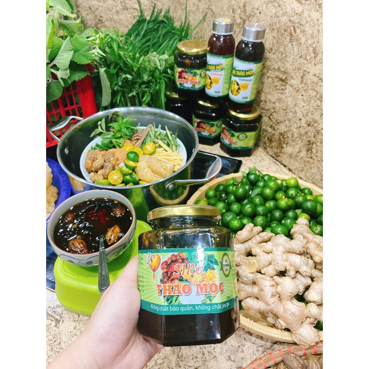 Siro ho húng chanh thảo mộc quê date mới