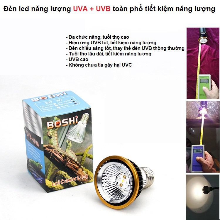 Đèn UVA + UVB cao cấp Boshi