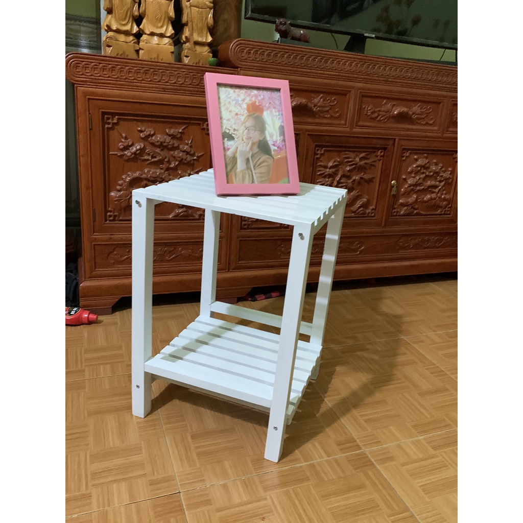 Kệ Đầu Giường Gỗ Thông BTC DECOR - Tap 2 Tầng Decor Phòng - Trang Trí Phòng, Chống Mối Mọt, Ẩm Mốc