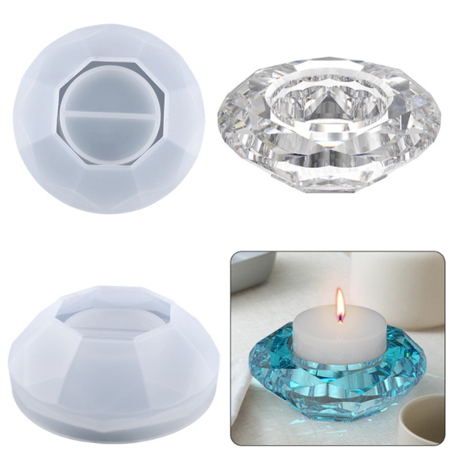 Khuôn resin làm chén đựng nến đa giác