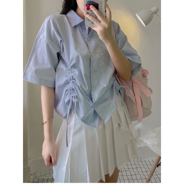 Sơ mi thô hàn rút hai bên  ( ảnh thật tự chụp ) | BigBuy360 - bigbuy360.vn