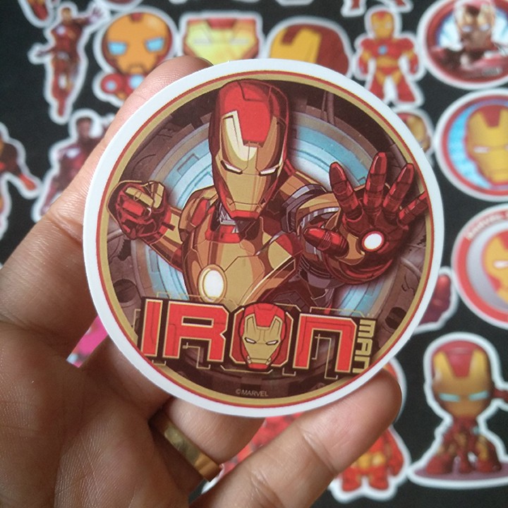 Bộ Sticker dán cao cấp chủ đề IRON MAN - NGƯỜI SẮT - Dùng dán Xe, dán mũ bảo hiểm, dán Laptop...