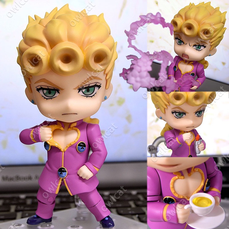 Figure JoJo's Bizarre Adventure Giorno Giovanna  Golden Wind 10cm Action Figure Gold Experience Requiem Nendoroid