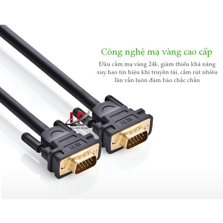 Ugreen 11646 - Cáp VGA dài 2M cao cấp - Phukienleduy