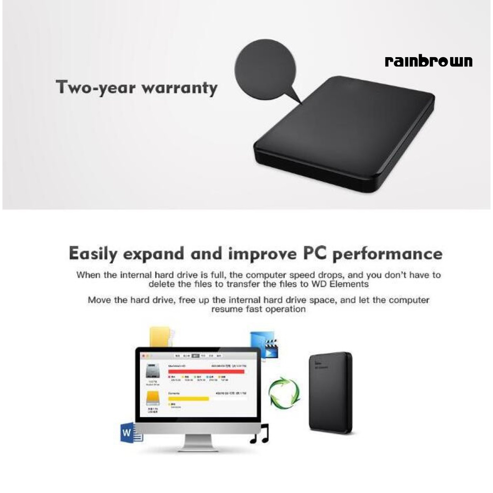 Ổ Cứng Di Động Wd 500gb / 1tb / 2tb 2.5inch Usb 3.0 Tốc Độ Cao | BigBuy360 - bigbuy360.vn