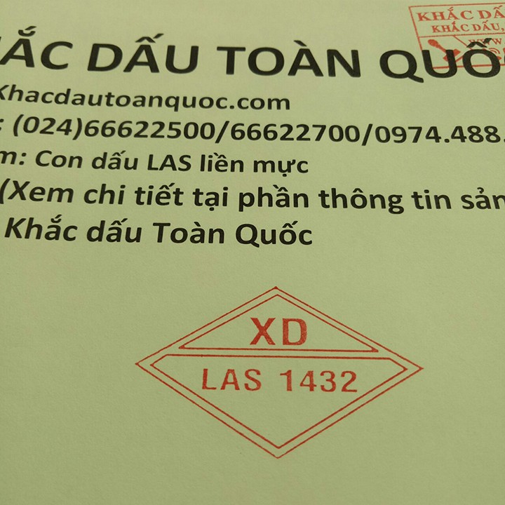 Khắc dấu LAS có nội dung theo yêu cầu