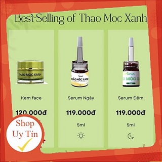 COMBO 3 SP THẢO MỘC XANH ( 1 Face - 1 Tmx mụn - 1 tmx x5 dưỡng)