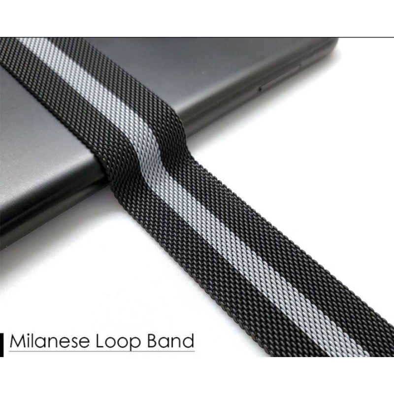 Dây đồng hồ Milanese mesh thép lưới không gỉ 18mm 20mm 22mm kèm chốt thông minh cho đồng hồ thông minh các hãng SWA DM01