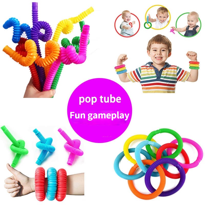 Đồ chơi ống nhựa dẻo nhiều màu vui nhộn